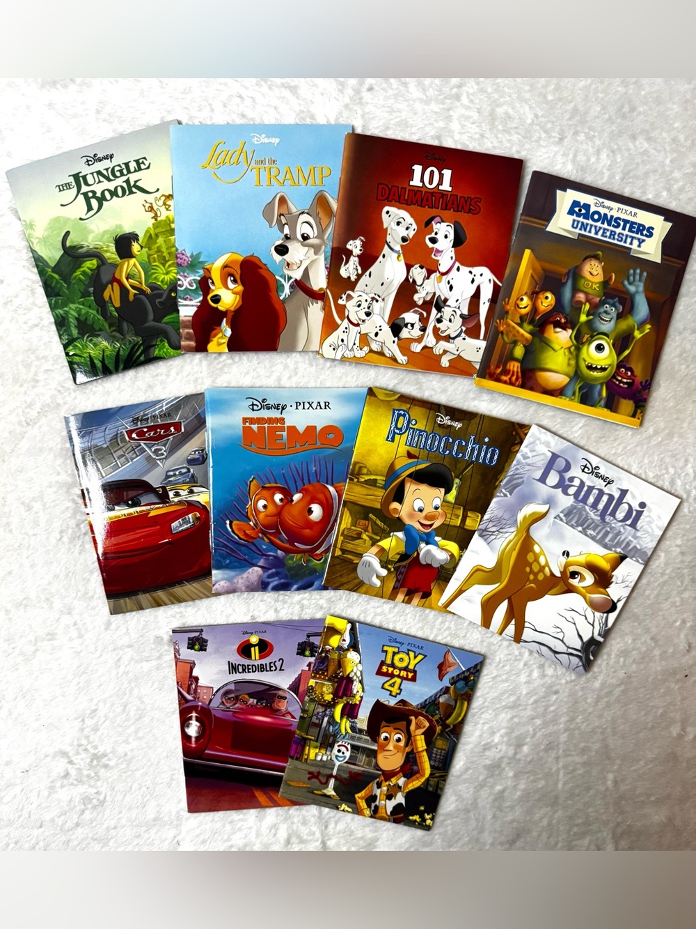 Disney and Pixar 10 Small Book Collection with Classic Characters